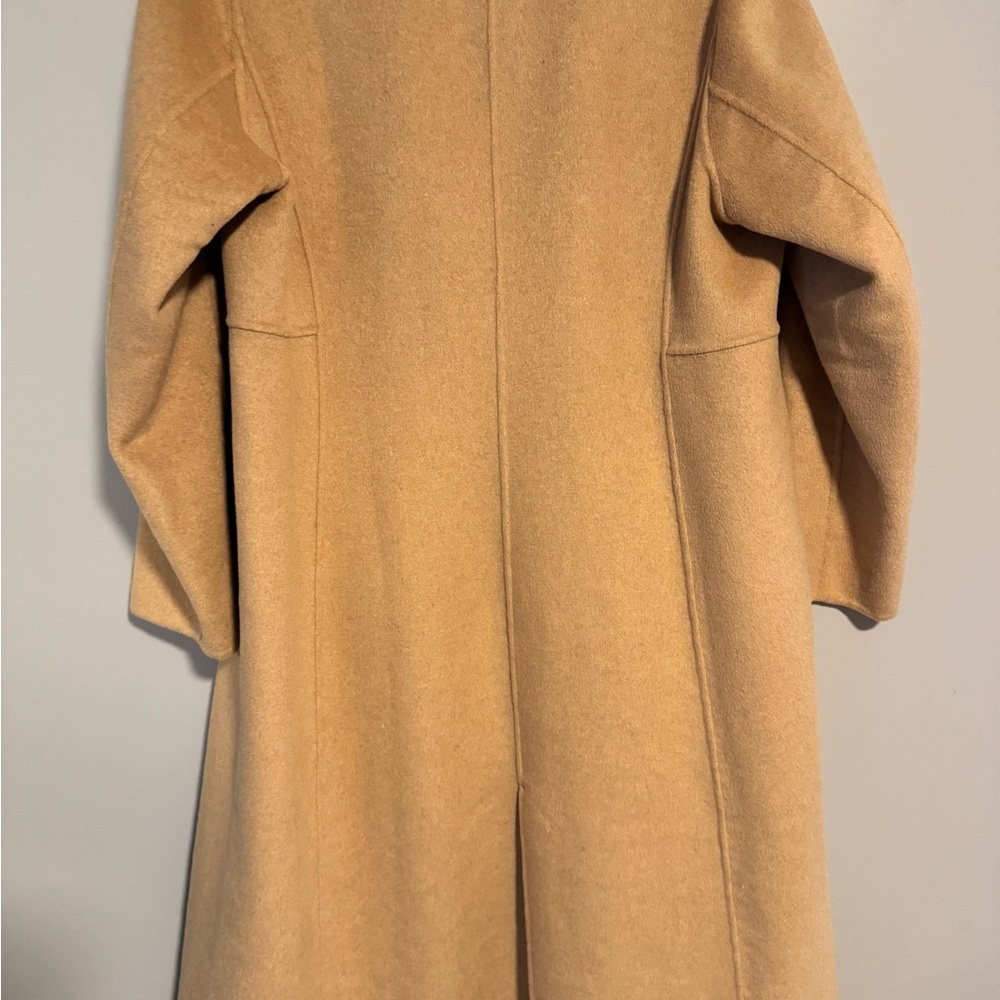 Taupe Woolen Button Front Duster Coat - image 9